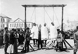 Public hanging in Marjeh Square during the Arab Revolt in 1916–1918