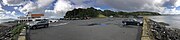 Panorama showing Tamaki Yacht Club, both Takaparawhau points and searchlight emplacement number three, 2022