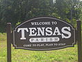 Tensas Parish welcoming sign on United States Highway 65