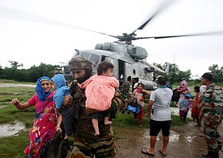 Armed forces carry out rescue and relief during the floods in Jammu and Kashmir