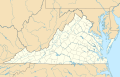 Locator map of the US state of Virginia