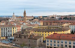 Tarazona, 2015. Depicted are: Tarazona Cathedral and Seminary, Old Bullring, and Sanctuary of the Lady of the River