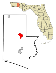 Location in Walton County and the state of Florida