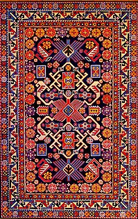 An Azerbaijani carpet of the Shirvan group from Bijo village, mid-19th century