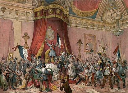 The throne room seized by a mob in the Revolution of 1848