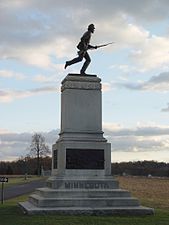 Monument to the 1st Minnesota Infantry at Gettysburg National Battlefield