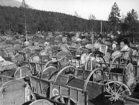 zurückgelassene Feldwagen in Norwegen
