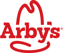 The text "Arby's" inside a stylized depiction of a cowboy hat. The entire logo is red colored