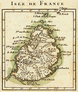 Map of Isle de France by Rigobert Bonne, 1791
