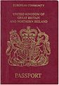 First British machine-readable passport issued between 1988 and 1997