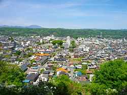 View of central Chichibu, from Hitsujiyama Park