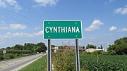 Cynthiana community sign.