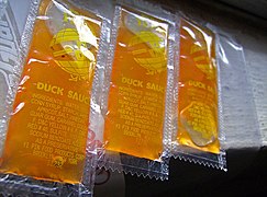 Packets of duck sauce