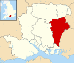 East Hampshire shown within Hampshire