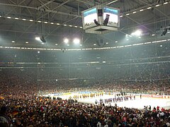 Ice hockey events are hosted at the S04 Veltins-Arena