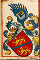 Wappen der Freiherren Knabenau, Nebenlinie der Grafen von Kyburg (Scheiblersches Wappenbuch, 16. Jahrhundert)