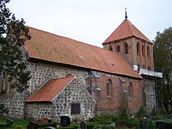 Medieval village church in Görmin