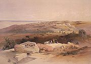 Painting of Gaza by David Roberts, 1839