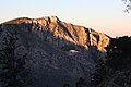 Guadalupe Mountains in sunset.