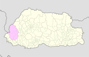 Samar Gewog is located in Haa District