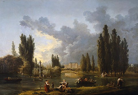 The park and lake by Hubert Robert (1791)