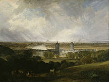 Painting of London from Greenwich Park by William Turner in 1809, with Greenwich Hospita in the background