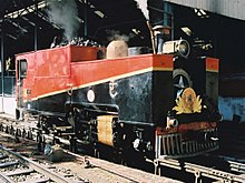 Black-and-red locomotive