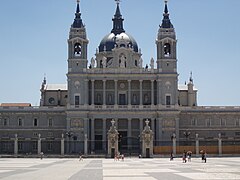 Cathedral as seen from Royal Palace of Madrid