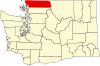 State map highlighting Whatcom County