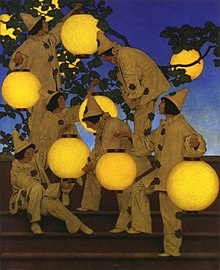 The Lantern Bearers (1908) by Maxfield Parrish