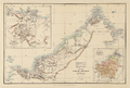 Karte von Borneo und Sarawak 1881