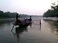 Otter fishermen with nets, in Bangladesh