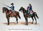Bercheny's Hussars, French light cavalry, 1776.