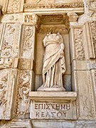 Statue of Episteme, Greek personification of knowledge in the Library of Celsus