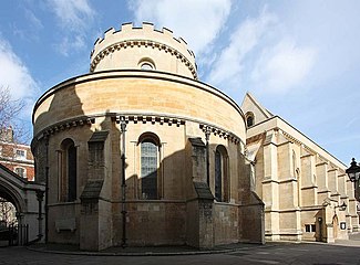 Temple Church, London was inspired by the rotunda of the Church of the Holy Sepulchre, Jerusalem and built by the Knights Templar.