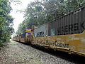 PCRC container train using well cars