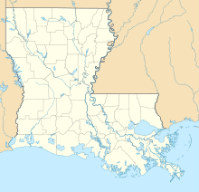 Map showing the location of Bayou Sauvage National Wildlife Refuge