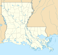 Map showing the location of Bayou Teche National Wildlife Refuge