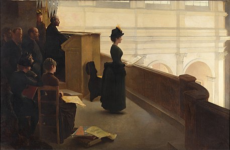 "The Organ Rehearsal", depicting the church organ, by Henry Lerolle (1885), now in the Metropolitan Museum of Art