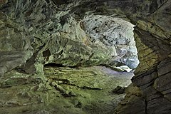 Gloomy cave interior