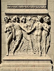 Nymphs – Relief on the Fanny and Isac Popper House (Strada Sfinților no. 1), Bucharest, by Alfred Popper (1914)[170]