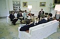White House speechwriters meet to develop the Berlin Wall speech, 1987