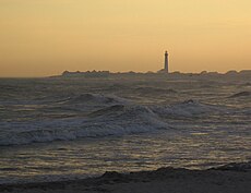 The lighthouse seen from the Cape May cove