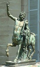 A bronze statue of a centaur, after the Furietti Centaurs