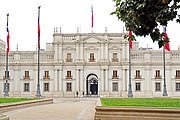 Palacio de la Moneda, designed by Joaquín Toesca and completed in 1805 during the end of the colony, is an immediate antecedent of the Neoclassical architecture, which would become common at the dawn of the young Chilean republic.