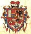 Coat of Arms of Prince Karel of Liechtenstein with z Usovský 1614