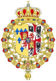 Coat of arms as Duke of Parma, Piacenza and Guastalla[3]