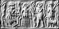 Image 23Ancient Sumerian cylinder seal impression showing the god Dumuzid being tortured in the Underworld by galla demons (from Comparative mythology)