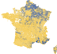 First-place candidate by commune (2012 borders)