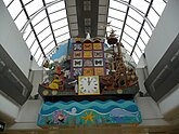 The Noah’s ark clock, featuring a range of animals including a Giraffe and Monkey and 12 square which pop out with a different animal every hour